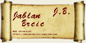 Jablan Brčić vizit kartica